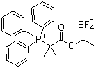 structure of CAS# 52186-89-7, (1-Ethoxycarbonylcyclopropyl)triphenylphosphonium tetrafluoroborate