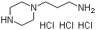 N-(3-Aminopropyl)piperazine trihydrochloride molecular structure (CAS 52198-67-1)