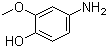 structure of CAS# 52200-90-5, 4-氨基-2-甲氧基苯酚