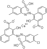 CAS 登录号：52202-90-1, 颜料红 52:1, 4-[2-(4-氯-5-甲基-2-磺酸苯基)偶氮]-3-羟基-2-萘甲酸钙盐