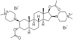 CAS # 52212-02-9, Pipecuronium bromide, 4,4'-((2beta,3alpha,5alpha,16beta,17beta)-3,17-Bis(acetyloxy)androstane-2,16-diyl)bis(1,1-dimethyl-piperazinium) dibromide