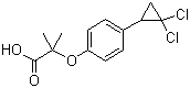 CAS 登录号：52214-84-3, 环丙贝特, 2-[4-(2,2-二氯环丙基)苯氧基]-2-甲基丙酸