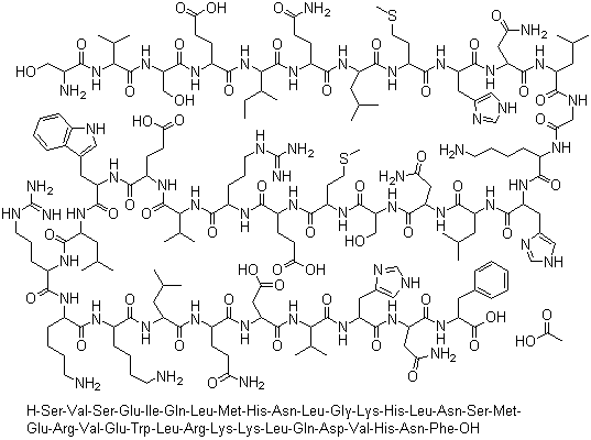 structure of CAS# 52232-67-4, 醋酸特立帕肽