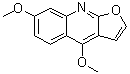 structure of CAS# 523-66-0, 4,7-二甲氧基呋喃并[2,3-b]喹啉