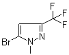 structure of CAS# 524740-42-9, 5-溴-1-甲基-3-(三氟甲基)-1H-吡唑
