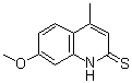 structure of CAS# 52507-57-0, 7-甲氧基-4-甲基-2(1H)-喹啉硫酮