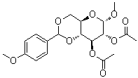CAS # 52526-77-9, Methyl 4,6-O-[(4-methoxyphenyl)methylene]-alpha-D-glucopyranoside diacetate