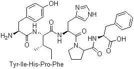 CAS 登录号：52530-60-6, 酪氨酰-异亮氨酰-组氨酰-脯氨酰-苯丙氨酸