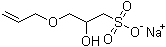 structure of CAS# 52556-42-0, 3-烯丙氧基-2-羟基-1-丙烷磺酸钠