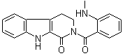structure of CAS# 526-43-2, 2,3,4,9-四氢-2-[2-(甲基氨基)苯甲酰基]-1H-吡啶并[3,4-b]吲哚-1-酮