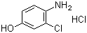 structure of CAS# 52671-64-4, 4-氨基-3-氯苯酚盐酸盐