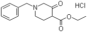 structure of CAS# 52763-21-0, N-苄基-3-氧代哌啶-4-羧酸乙酯盐酸盐