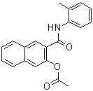 structure of CAS# 528-66-5, 3-(乙酰氧基)-N-(2-甲基苯基)-2-萘甲酰胺