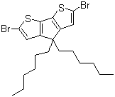 structure of CAS# 528570-55-0, 2,6-二溴-4,4-二己基-4H-环戊并[2,1-b:3,4-b']二噻吩