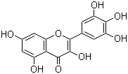 CAS 登录号：529-44-2, 杨梅素, 杨梅苷, 杨梅甙, 3,5,7-三羟基-2-(3,4,5-三羟基苯基)-4H-1-苯并呋喃-4-酮