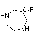 structure of CAS# 529509-58-8, 6,6-二氟-1,4-二氮杂环庚烷