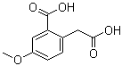 structure of CAS# 52962-25-1, 2-羧基-4-甲氧基苯乙酸