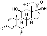 structure of CAS# 53-34-9, 氟泼尼龙