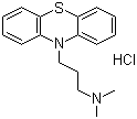 CAS # 53-60-1, Promazine hydrochloride, N,N-Dimethyl-10H-phenothiazine-10-propanamine hydrochloride