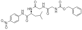 structure of CAS# 53046-98-3, N-[(苯基甲氧基)羰基]甘氨酰甘氨酰-N-(4-硝基苯基)-L-亮胺酰胺