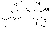 CAS # 531-28-2, Androsin, 4-Hydroxy-3-methoxyacetophenone 4-O-beta-D-glucopyranoside