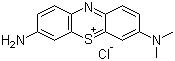 CAS # 531-53-3, Azure A chloride, 3-Amino-7-dimethylaminophenothiazin-5-ium chloride, N-(7-Amino-3H-phenothiazin-3-ylidene)-N-methylmethanaminium chloride