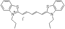 structure of CAS# 53213-94-8, 3,3'-二丙基噻二碳菁碘化物