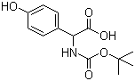 N-Boc-4-Hydroxyphenyl-DL-glycine molecular structure (CAS 53249-34-6)