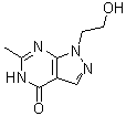 CAS # 5326-76-1, 1,5-Dihydro-1-(2-hydroxyethyl)-6-methyl-4H-pyrazolo[3,4-d]pyrimidin-4-one, NSC 4067