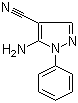 structure of CAS# 5334-43-0, 5-氨基-1-苯基吡唑-4-腈