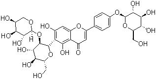 structure of CAS# 53452-16-7, 王不留行黄酮苷