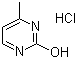 CAS 登录号：5348-51-6, 2-羟基-4-甲基嘧啶盐酸盐
