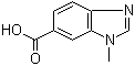 structure of CAS# 53484-18-7, 1-甲基苯并咪唑-6-羧酸