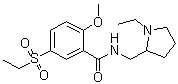 CAS # 53583-79-2, Sultopride, N-[(1-Ethyl-2-pyrrolidinyl)methyl]-5-(ethylsulfonyl)-2-methoxybenzamide, (±)-Sultopride, Barnetil, LIN 1418