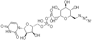 CAS 登录号：537039-67-1, 尿苷 5'-(三氢二磷酸酯) P'-(6-叠氮基-6-脱氧-alpha-D-吡喃葡萄糖基)酯