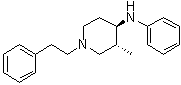 CAS 登录号：53758-12-6, 反式-(±)-3-甲基-N-苯基-1-(2-苯基乙基)-4-哌啶胺