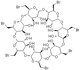 structure of CAS# 53784-83-1, Heptakis(6-bromo-6-deoxy)-beta-cyclodextrin