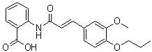 CAS 登录号：53902-17-3, 2-[[3-(3-甲氧基-4-丙氧基苯基)-1-氧代-2-丙烯-1-基]氨基]苯甲酸
