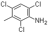 CAS # 5400-76-0, 2,4,6-Trichloro-3-methylbenzenamine, 2,4,6-Trichloro-3-methylaniline, 3-Methyl-2,4,6-trichloroaniline, NSC 10381