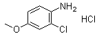 2-氯-4-甲氧基苯胺盐酸盐分子结构 (CAS 5407-52-3)