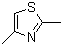 2,4-二甲基噻唑分子结构 (CAS 541-58-2)