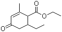 CAS 登录号：5421-90-9, 6-乙基-2-甲基-4-氧代-2-环己烯-1-羧酸乙酯