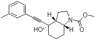 structure of CAS# 543906-09-8, (3aR,4S,7aR)-Octahydro-4-hydroxy-4-[2-(3-methylphenyl)ethynyl]-1H-indole-1-carboxylic acid methyl ester