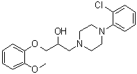 4-(2-氯苯基)-alpha-[(2-甲氧基苯氧基)甲基]-1-哌嗪乙醇分子结构 (CAS 5443-29-8)