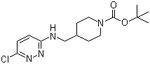 CAS # 544696-24-4, 4-[[(6-Chloro-3-pyridazinyl)amino]methyl]-1-piperidinecarboxylic acid tert-butyl ester