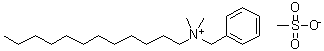 (苄基)二甲基十二烷基铵甲磺酸盐分子结构 (CAS 5459-84-7)