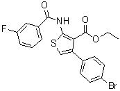 CAS # 546106-16-5, 4-(4-Bromophenyl)-2-[(3-fluorobenzoyl)amino]-3-thiophenecarboxylic acid ethyl ester