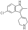 structure of CAS# 54635-62-0, 5-氯-2-甲基-3-(1,2,3,6-四氢-4-吡啶基)-1H-吲哚