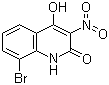 structure of CAS# 54675-49-9, 8-溴-4-羟基-3-硝基-2(1H)-喹啉酮