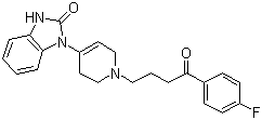 CAS # 548-73-2, Droperidol, 1-(1-(3-(p-Fluorobenzoyl)propyl)-1,2,3,6-tetrahydro-4-pyridyl)-2-benzimidazolinone